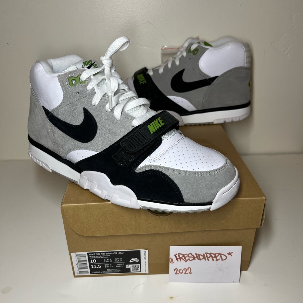 NWT 2020 NIKE SB AIR TRAINER 1 CHLOROPHYLL MENS SZ.10 DEADSTOCK OG ALL